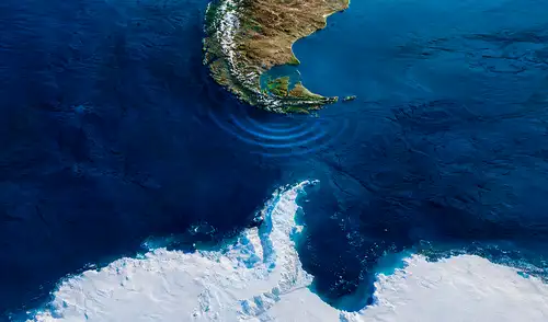 El análisis se realizó con una red de estaciones en el extremo chileno, registrando 1.540 eventos sismológicos a 30-40 kilómetros de profundidad de la Patagonia.