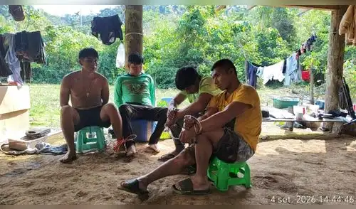 Cuatro presuntos narcotráficantes detenidos en la selva cusqueña.