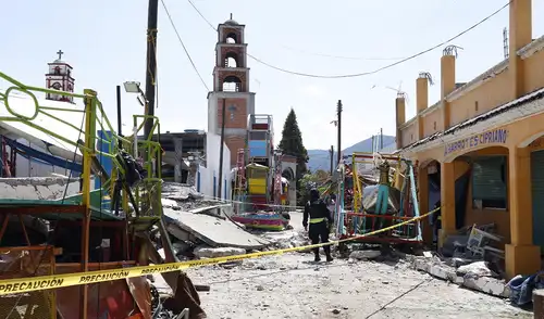 La explosión ocurrió junto a la iglesia de Nuestra Señora de la Luz cuando se celebraba un espectáculo de fuegos artificiales