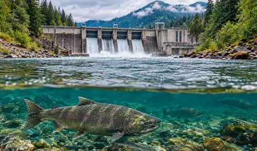 La historia del salmón del Pacífico en el río Elwha cambió drásticamente después de la construcción de presas en el siglo XX, que limitaron su migración por casi un siglo.