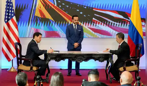 Los acuerdos buscan reducir la dependencia de Estados Unidos de China en el suministro de minerales estratégicos. Foto: AFP. Estados Unidos, Colombia, cooperación en el desarrollo nuclear, Colombia y Estados Unidos acordaron en Barranquilla ampliar su cooperación