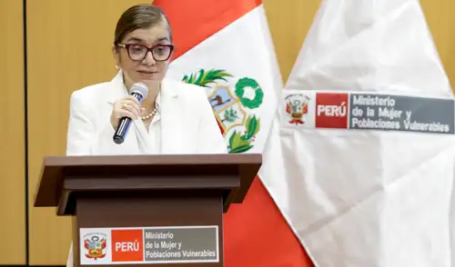 María Seminario, ministra de la Mujer y Poblaciones Vulnerables.