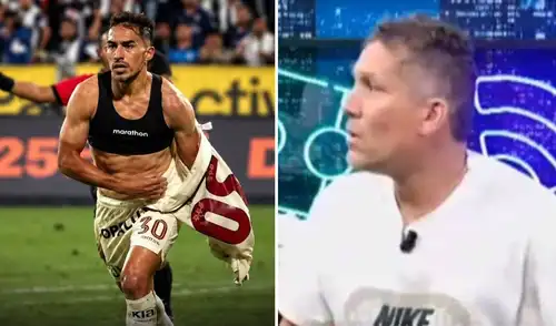 Leao Butrón se mostró sorprendido tras el gol de Lisandro Alzugaray en el clásico. Foto: Liga 1/A Presión/composición LR