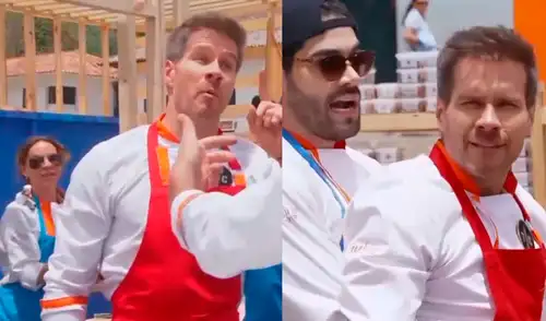 Guty Carrera intentó calmar a Miguel Arce tras el altercado con Carlos Ponce, advirtiendo sobre las consecuencias de afectar a su equipo en el programa. Foto: captura/Telemundo Guty Carrera protagoniza tensa pelea con Miguel Arce en ‘Top Chef VIP 5’ y lanza fuerte advertencia: “Si tocas a mi equipo, me voy a meter”