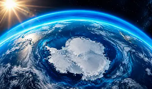 El agujero en la capa de ozono antártica mostró uno de sus niveles más bajos de agotamiento, alcanzando un 25% menos del promedio histórico. El agujero en la capa de ozono antártica mostró uno de sus niveles más bajos de agotamiento, alcanzando un 25% menos del promedio histórico.