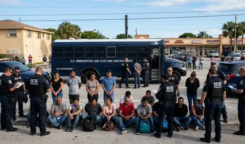 Agencias federales ayudan al ICE para arrestar a más de 500 personas en EE.UU. ICE inmigrantes arrestos en Florida