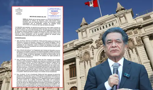 Ahora Nación, Juntos por el Perú y Obras presentan moción de interpelación contra ministro de Educación José Antonio Chang Ahora Nación, Juntos por el Perú y Obras presentan moción de interpelación contra ministro de Educación José Antonio Chang
