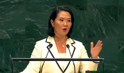 Keiko Fujimori dio un discurso ante la Asamblea General de la ONU | Foto: ONU. Keiko Fujimori dio un discurso ante la Asamblea General de la ONU