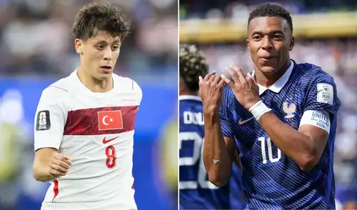 Las selecciones de Turquía y Francia se enfrentan por la UEFA Nations League. Foto: UEFA/composición LR Las selecciones de Turquía y Francia se enfrentan por la UEFA Nations League. Foto: UEFA/composición LR