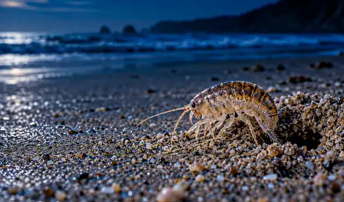 Las playas del sur de California son escenario de una intensa actividad nocturna protagonizada por las pulgas de mar, crustáceos que reestructuran la arena cada noche.
