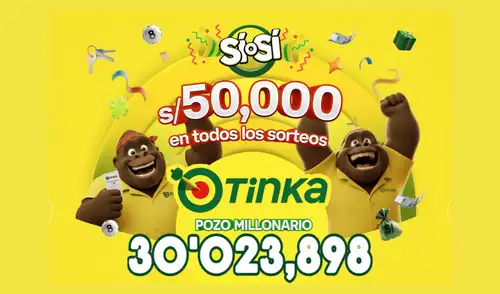 Resultados de La Tinka del 27 de septiembre de 2026. Resultados de La Tinka del domingo 27 de septiembre: números ganadores, premios del Pozo Millonario, boliyapa, S/50.000 y más