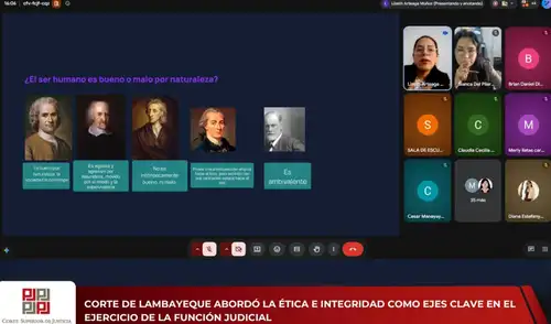 Corte de Lambayeque realizó capacitación sobre ética e integridad judicial. Foto: difusión. corte-de-lambayeque