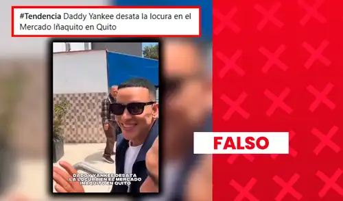 Las imágenes corresponden a una visita de Daddy Yankee a un mercado de Miraflores en 2025.