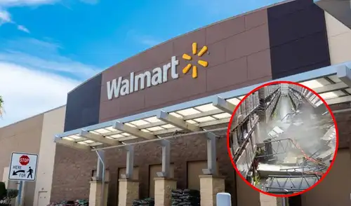 Dos trabajadores de Walmart resultaron heridos de gravedad luego de un derrumbe Walmart en EE.UU.