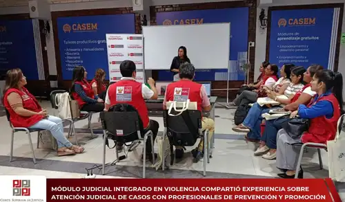 Módulo Judicial en Violencia de Lambayeque comparte experiencia con Warmi Ñan. Foto: difusión. corte-de-lambayeque