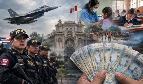 El Poder Ejecutivo solicitó al Congreso S/8.228 millones adicionales para el presupuesto 2026, con S/1.197 millones destinados a la adquisición de aviones caza - Fase II. El Poder Ejecutivo solicitó al Congreso S/8.228 millones adicionales para el presupuesto 2026, con S/1.197 millones destinados a la adquisición de aviones caza - Fase II.