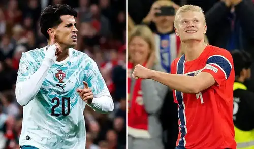 Portugal y Noruega se enfrentan por la UEFA Nations League. Foto: UEFA/composición LR Portugal y Noruega se enfrentan por la UEFA Nations League. Foto: UEFA/composición LR