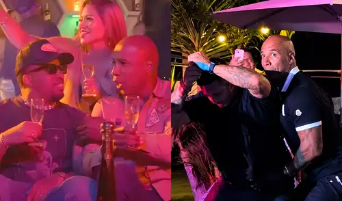 ‘Cuto’ Guadalupe saca los reales pasos en la fiesta del 'Loco' Vargas'.