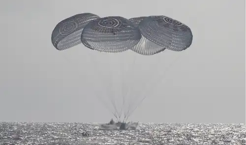 Los astronautas de la Crew-12 regresan a la Tierra después de 8 meses en la EEI. Foto: NASA Los astronautas de la Crew-12 regresan a la Tierra después de 8 meses en la EEI. Foto: NASA