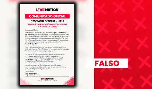Live Nation no anunció la cancelación de los conciertos. Live Nation no anunció la cancelación de los conciertos.
