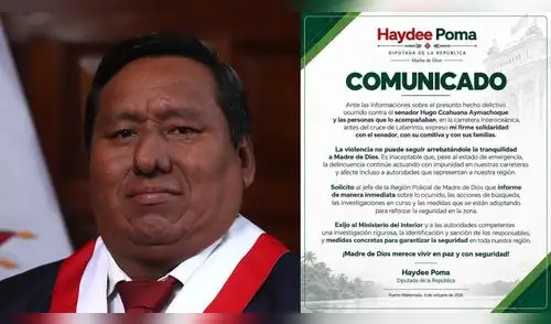 Hugo Ccahuana, senador de la República, víctima de la delincuencia. Hugo Ccahuana, senador de la República, víctima de la delincuencia.