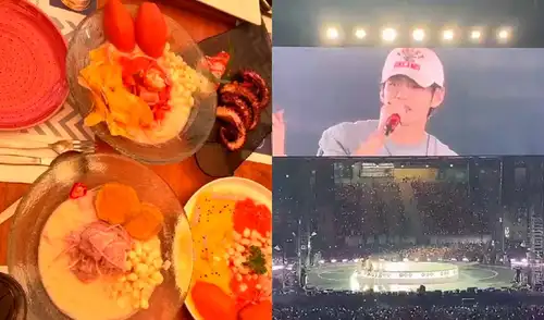 V de BTS posteó en sus redes sociales que se encontraba disfrutando de la comida peruana.