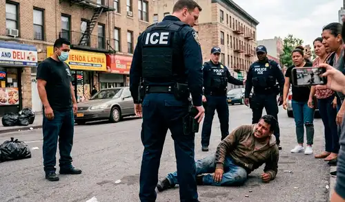 Agente del ICE disparó a un inmigrante en Nueva York durante una arresto. ice arresto del ICE