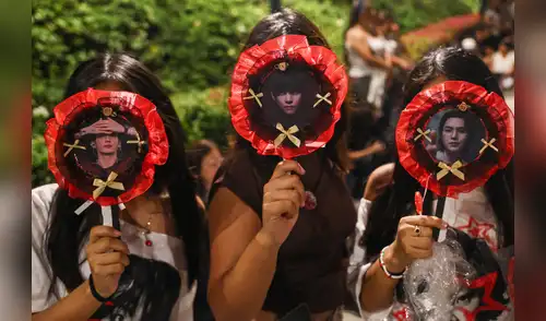 BTS en Lima. Foto: AFP..