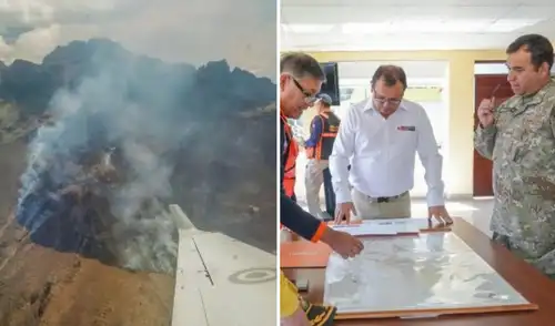 Mientras cuatro incendios siguen activos en la región, el ministro de Desarrollo Agrario y Riego, Marco Vinelli, coordina servicios y asistencia técnica en las zonas más afectadas.