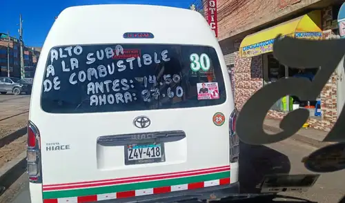 El conflicto por la tarifa del transporte urbano en Puno genera movilización. El Frente de Organizaciones Populares exige que el pasaje se mantenga en S/1 en lugar de S/1,50.