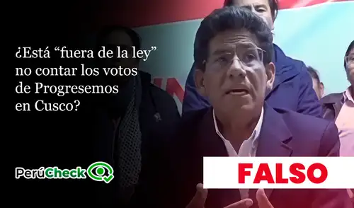 PerúCheck aclara que la eliminación de votos no se traduce en nulos, sino que Cuellar, al haber sido excluido, suma cero.