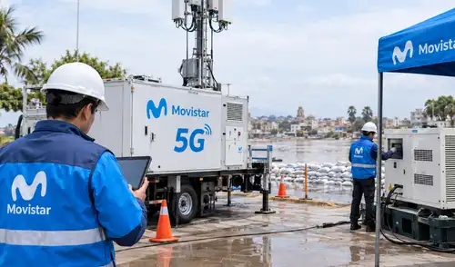 Además de las acciones preventivas, Movistar informó sobre el despliegue de tecnología 5G en puntos vinculados al recorrido del papa León XIV en Lambayeque. Además de las acciones preventivas, Movistar informó sobre el despliegue de tecnología 5G en puntos vinculados al recorrido del papa León XIV en Lambayeque.