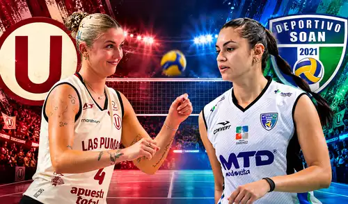 Universitario y Deportivo Soan se enfrentan en la Liga Peruana de Vóley. Foto: composición LR/ChatGPT