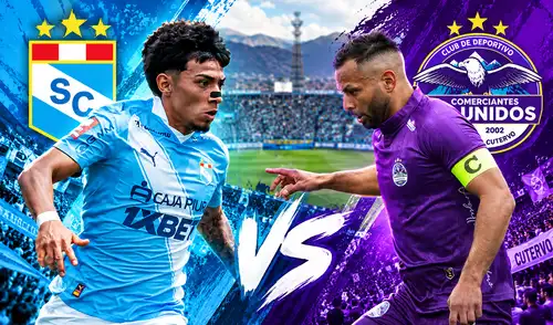 Sporting Cristal y Comerciantes Unidos se enfrentan en el estadio Alberto Gallardo. Foto: composición LR/ChatGPT Sporting Cristal y Comerciantes Unidos se enfrentan en el estadio Alberto Gallardo. Foto: composición LR/ChatGPT