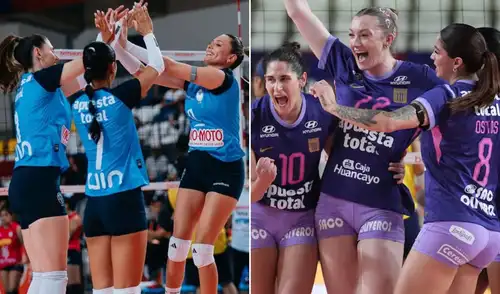 Regatas y Alianza Lima se enfrentan en la Liga Peruana de Vóley. Foto: Liga Peruana de Vóley/composición LR Regatas y Alianza Lima se enfrentan en la Liga Peruana de Vóley. Foto: Liga Peruana de Vóley/composición LR