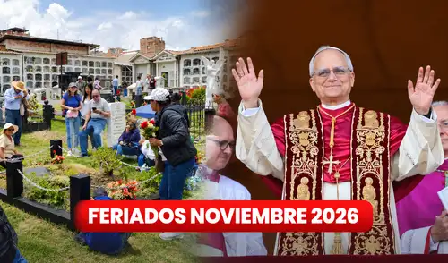 En noviembre de 2026, Perú tendrá un feriado nacional y días no laborables por la visita del papa León XIV. Las medidas aplican del 11 al 16 en diversas regiones del país. Feriados y días no laborables de noviembre 2026 en Perú: calendario oficial de fechas decretadas por el Gobierno junto a la visita del papa Leon XIV