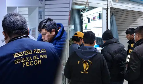 Once personas fueron detenidas en un operativo conjunto de la Policía Nacional y el Ministerio Público contra ‘Los Intocables del Centro’, una organización criminal investigada por robos y delitos informáticos. Desarticulan a 'Los Intocables del Centro': suboficial PNP de Escuadrón de Emergencia figura entre los 11 detenidos
