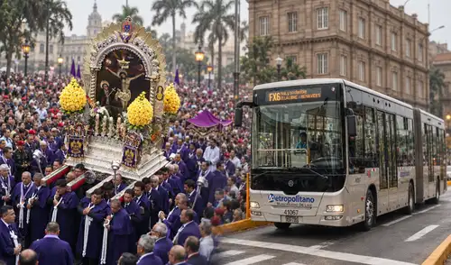 ATU anuncia desvíos y cierres por procesión del Señor de los Milagros Señor de los Milagros