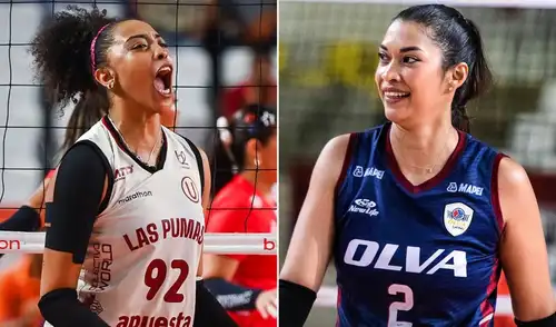 Universitario y Olva Latino se enfrentan en la Liga Peruana de Vóley. Foto: Universitario/Olva Latino/composición LR Universitario y Olva Latino se enfrentan en la Liga Peruana de Vóley. Foto: Universitario/Olva Latino/composición LR