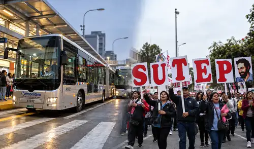 Metropolitano: ATU anuncia cambios en la ruta A debido a la presencia de manifestantes del SUTEP en el Centro de Lima