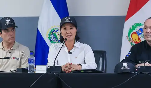 La lideresa de Fuerza Popular comparó la criminalidad actual con el terrorismo de las décadas de 1980 y 1990. Foto: Presidencia Keiko Fujimori | Bukele