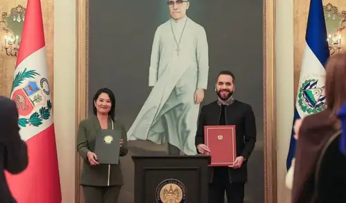 Keiko Fujimori y Nayib Bukele compartieron durante visita de la presidenta peruana a El Salvador