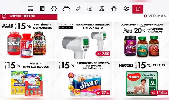 Ripley incursiona en el negocio de venta de alimentos, productos de salud y de limpieza