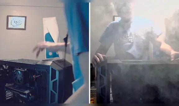 Gamer quiso lucirse armando us PC en vivo y al prenderla esta explotó [VIDEO]