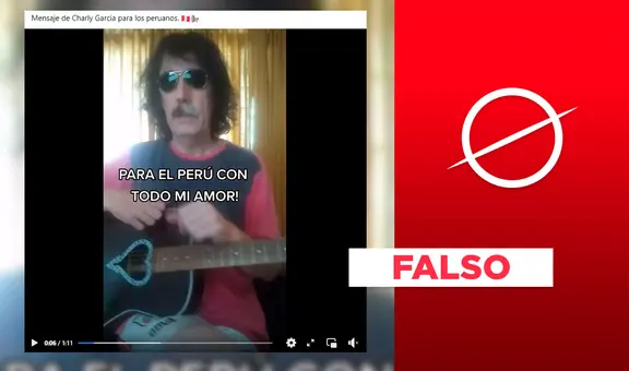 No, el cantante Charly García no aparece en video dedicando mensaje a los peruanos