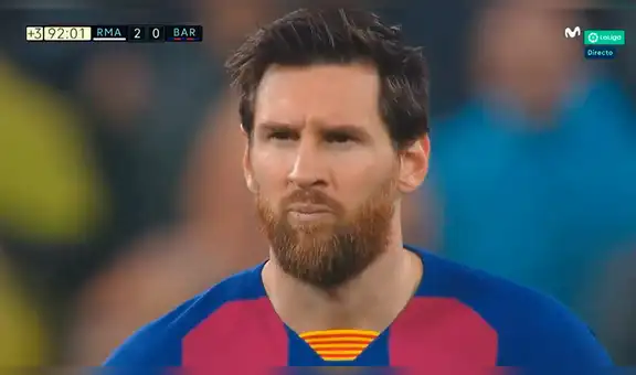 El rostro de Lionel Messi al ver que el Barcelona se hundía en el Bernabéu [VIDEO]