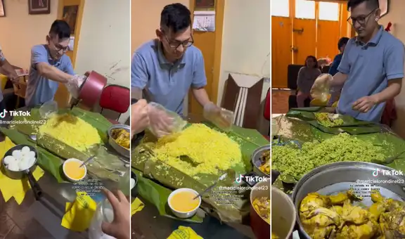 “Cuando tu cuñado es de la selva”: peruano sorprende con su singular manera de cocinar juane
