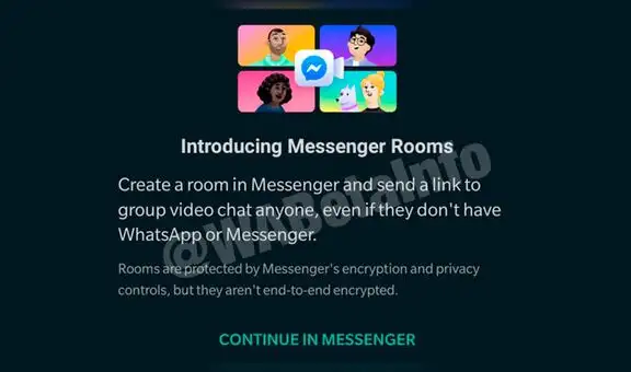 WhatsApp ya tiene Messenger Rooms para hacer videollamadas con hasta 50 personas [FOTOS]