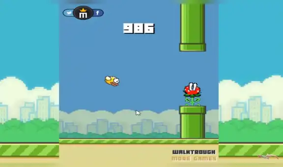 ¿Sabías que Flappy bird tiene un increíble final que incluye a un popular personaje de Nintendo?
