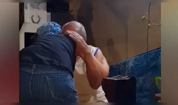 Anciano se entera que su nieta superó el cáncer y al abrazarla rompe en llanto [VIDEO]